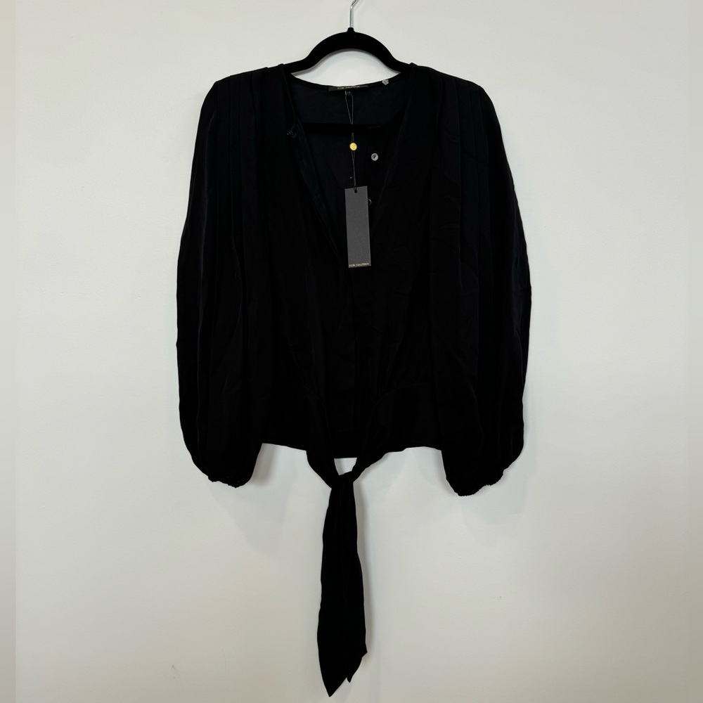 NWT: Kobi Halperin Bernadette Tie-Front Silk Blouse